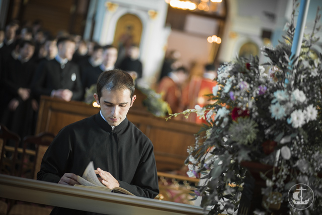 Паломники из Черногории молились за богослужением в Духовной академии