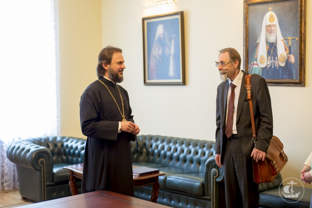 Архиепископ Амвросий встретился с директором и ученым секретарем Института лингвистических исследований РАН