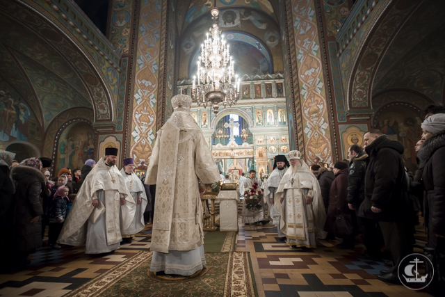 Архиепископ Амвросий совершил Литургию в Петропавловском соборе Петергофа 