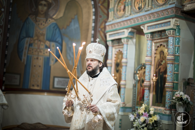 Архиепископ Амвросий совершил Литургию в Петропавловском соборе Петергофа 