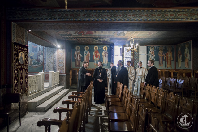 Архиепископ Амвросий и студенты Академии встретили праздник Вознесения Господня в г. Катерини, Греция