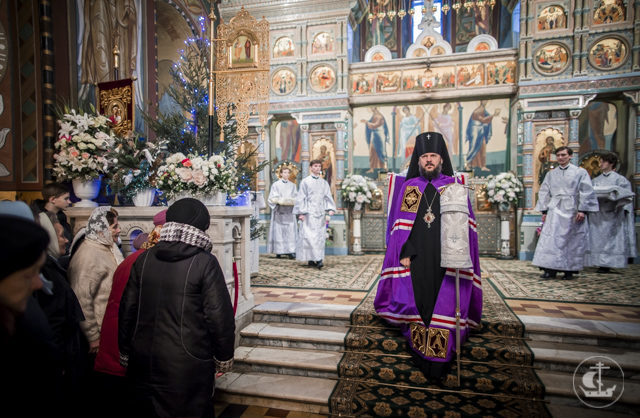 Архиепископ Амвросий совершил Божественную литургию в Петропавловском соборе Петергофа
