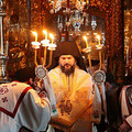 В Неделю святых отец ректор Санкт-Петербургской Духовной Академии сослужил за Божественной литургией и водосвятным молебном архиепископу Львовскому Филарету на Святой Горе Афон